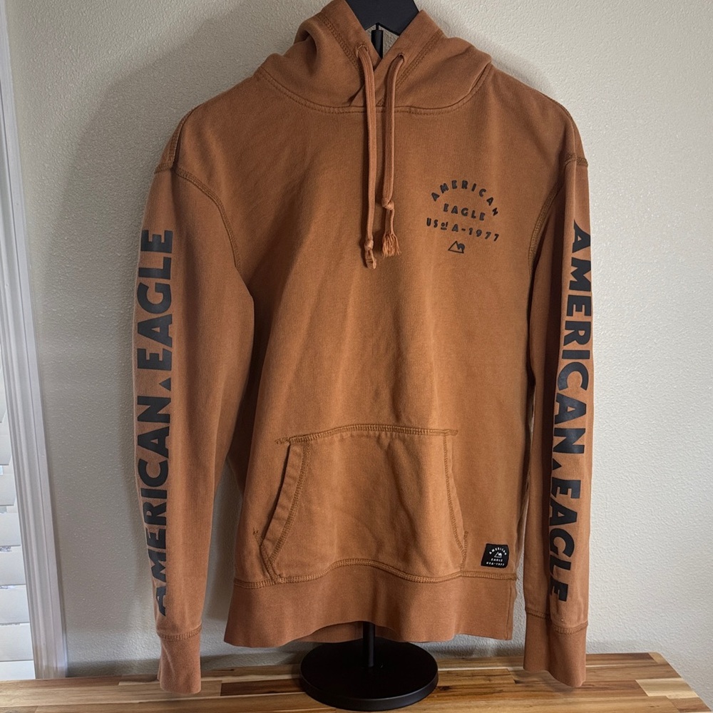 American Eagle Outfitters Men's Tan Hoodie